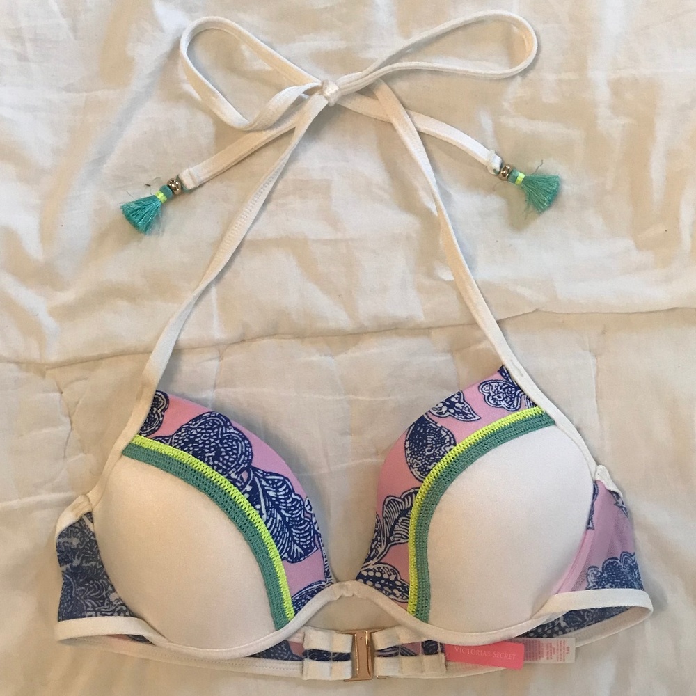 Victoria's Secret Printed Push-Up Bikini Top (34B)